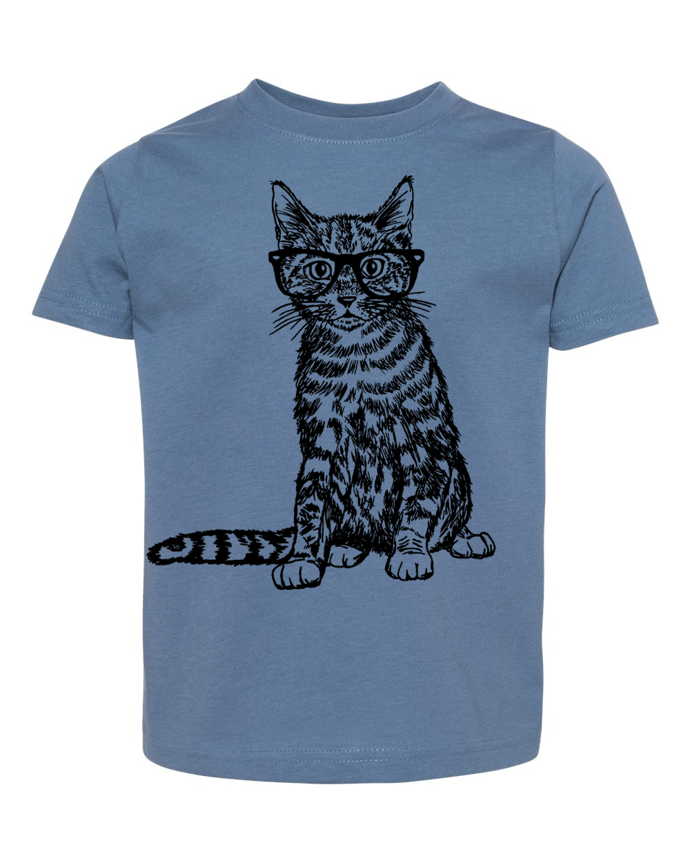 Cat Wearing Glasses Toddler Tee