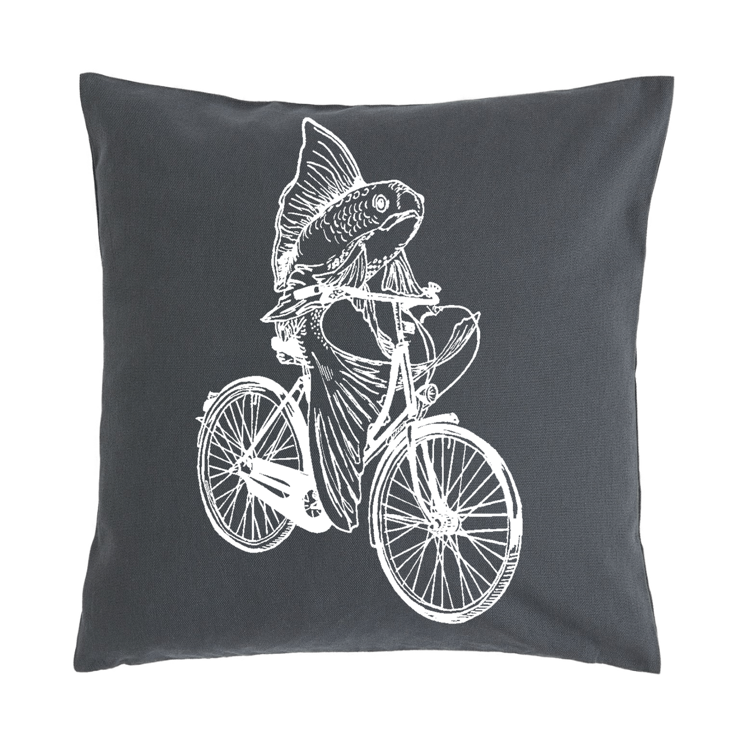 Fish on a Bicycle 20 x 20 Cushion Cover