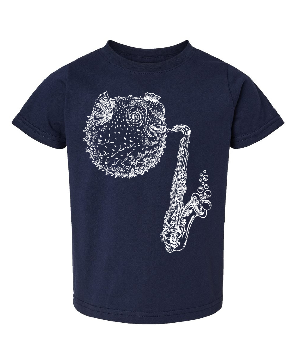 Blowfish Playing Saxophone Toddler Tee