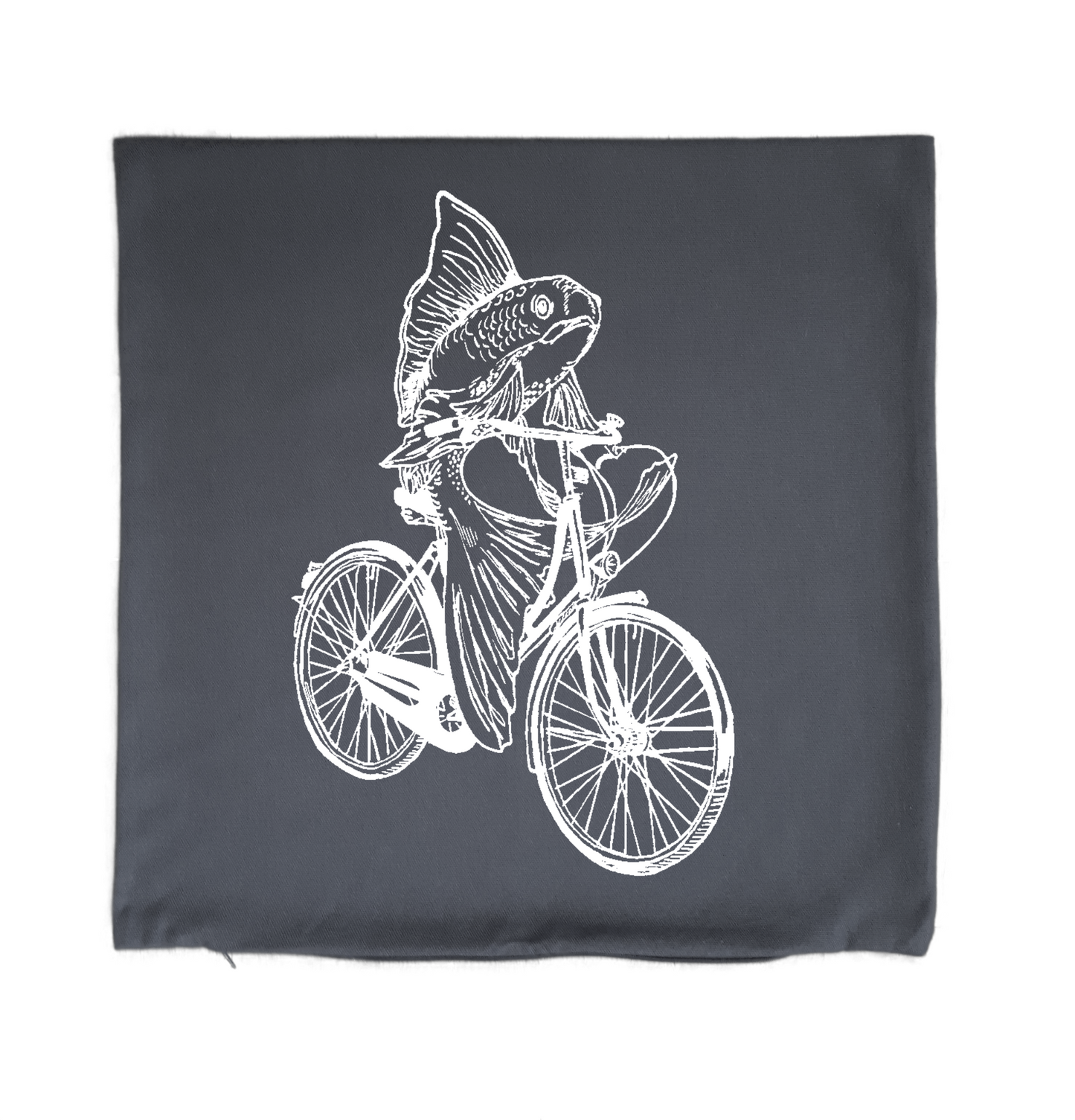 Fish on a Bicycle 20 x 20 Cushion Cover