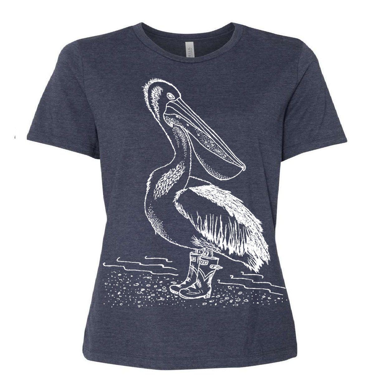 Pelican in Rain Boots Ladies Loose Fit T Shirt