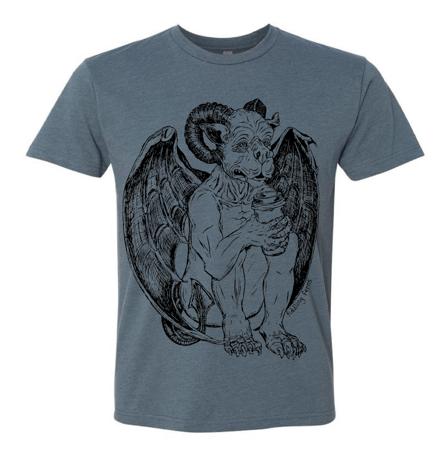 Gargoyle Drinking Coffee Unisex T Shirt