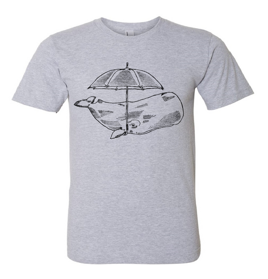 Whale with an Umbrella Unisex T Shirt