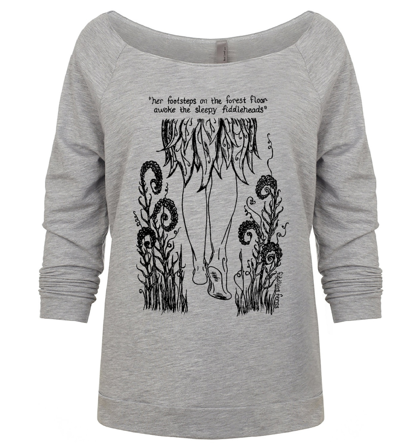 Forest Fairy Ladies 3/4 Sleeve Boatneck Shirt