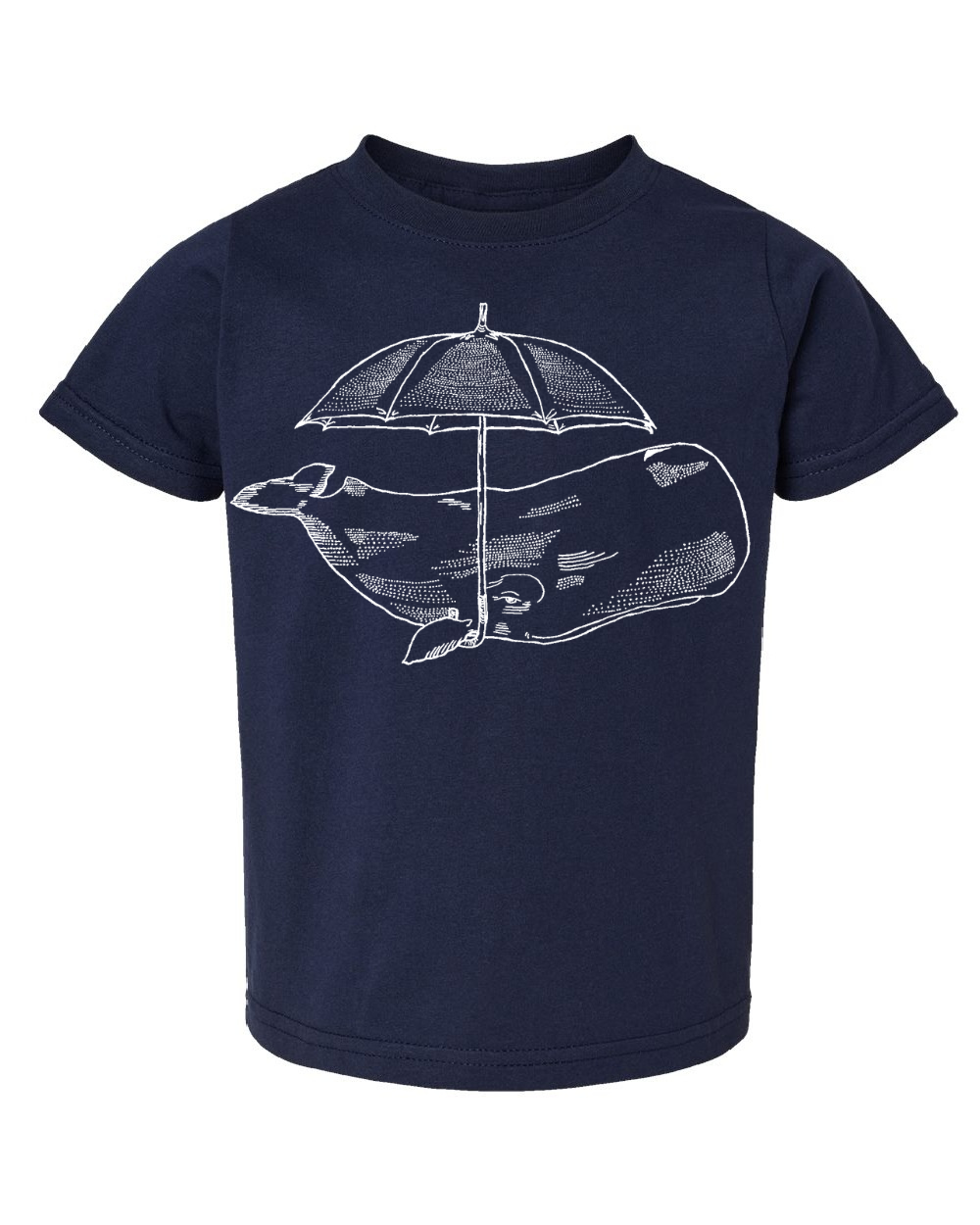 Whale with Umbrella Toddler Tee
