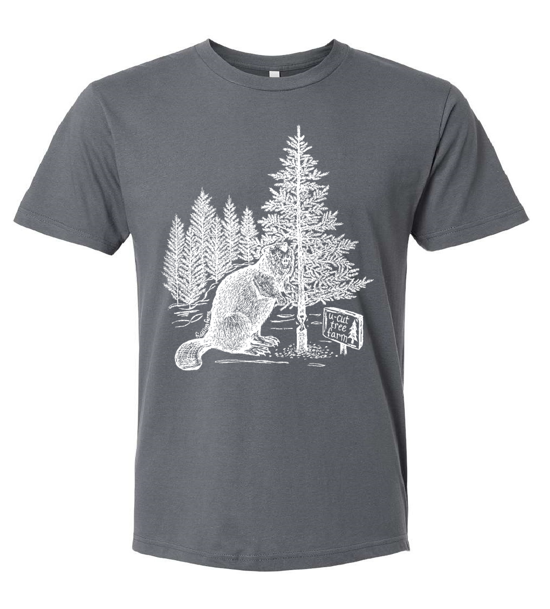 Beaver at a U Cut Tree Farm Unisex T Shirt
