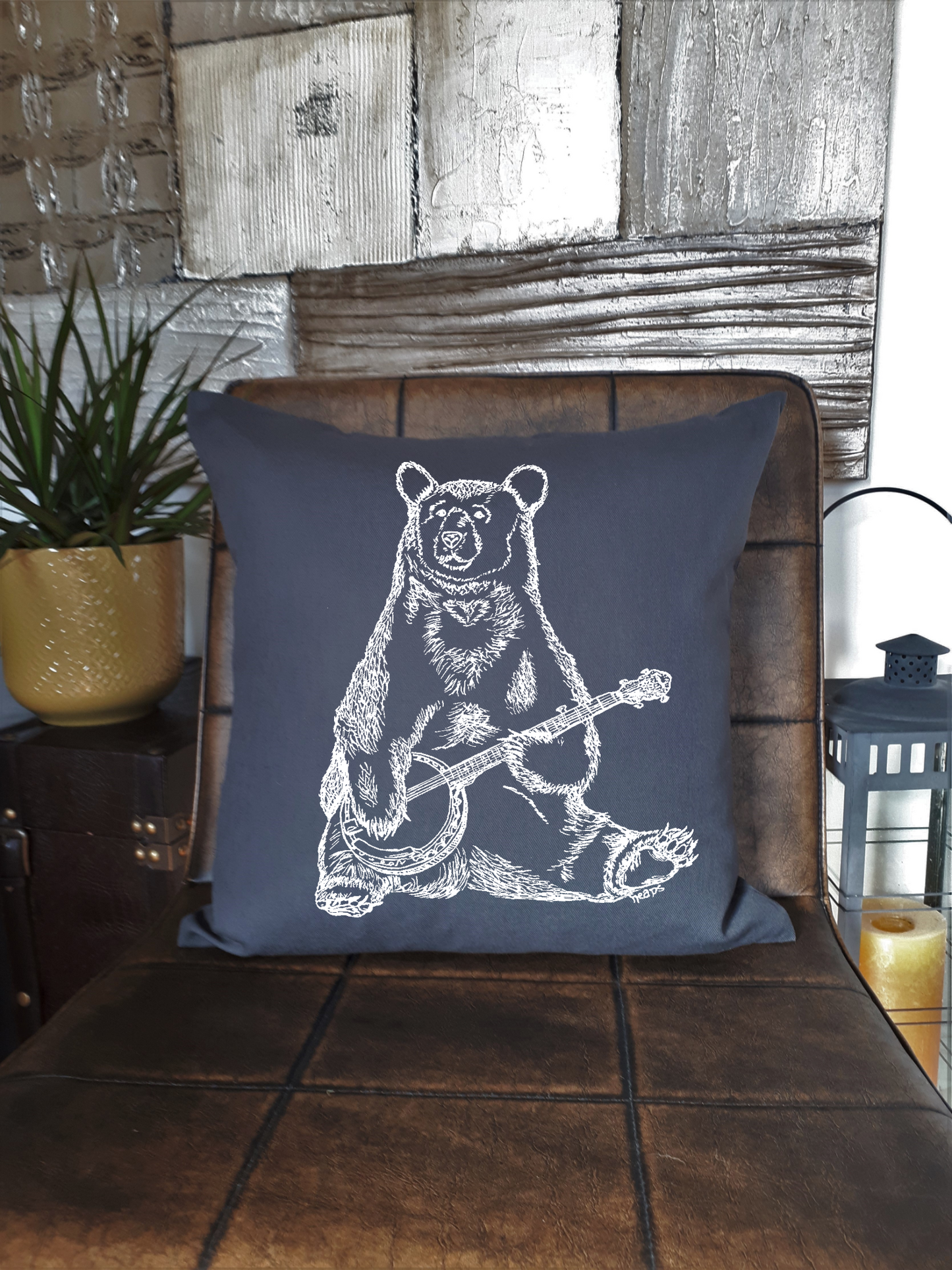 Banjo Bear 20 x 20 Cushion Cover