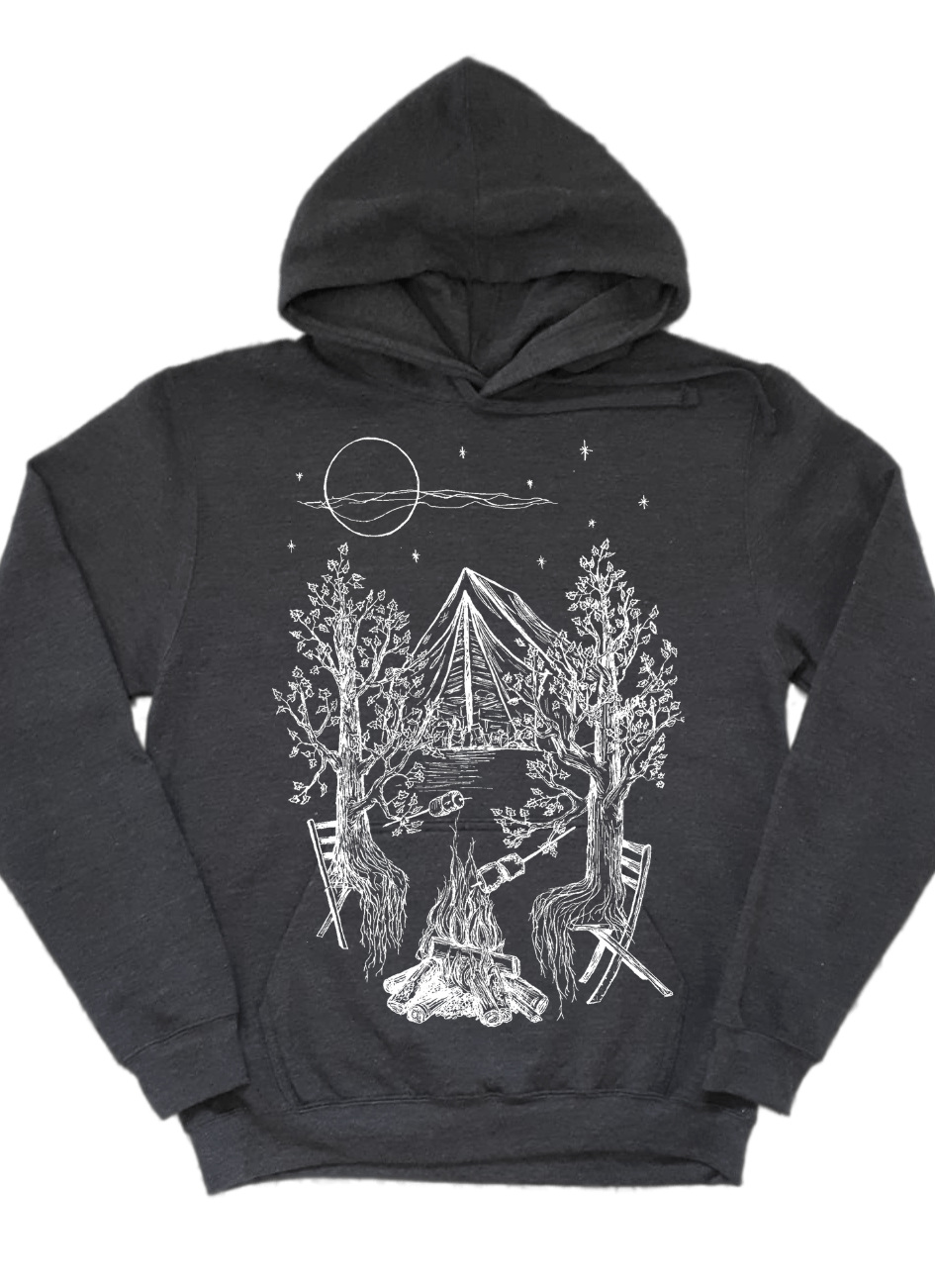 Trees Camping Unisex Fleece Hoodie