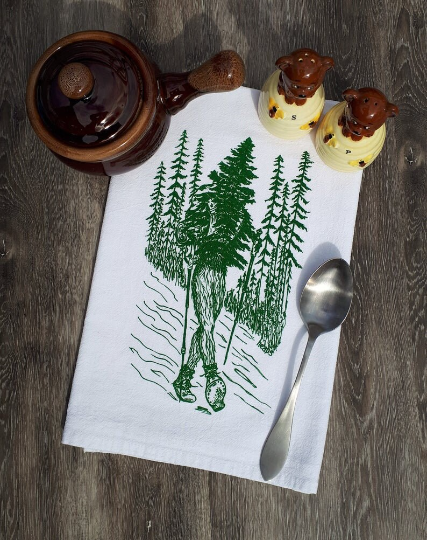 Hiking Tree Flour Sack Tea Towel