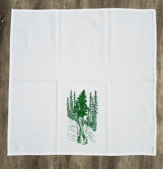 Hiking Tree Flour Sack Tea Towel