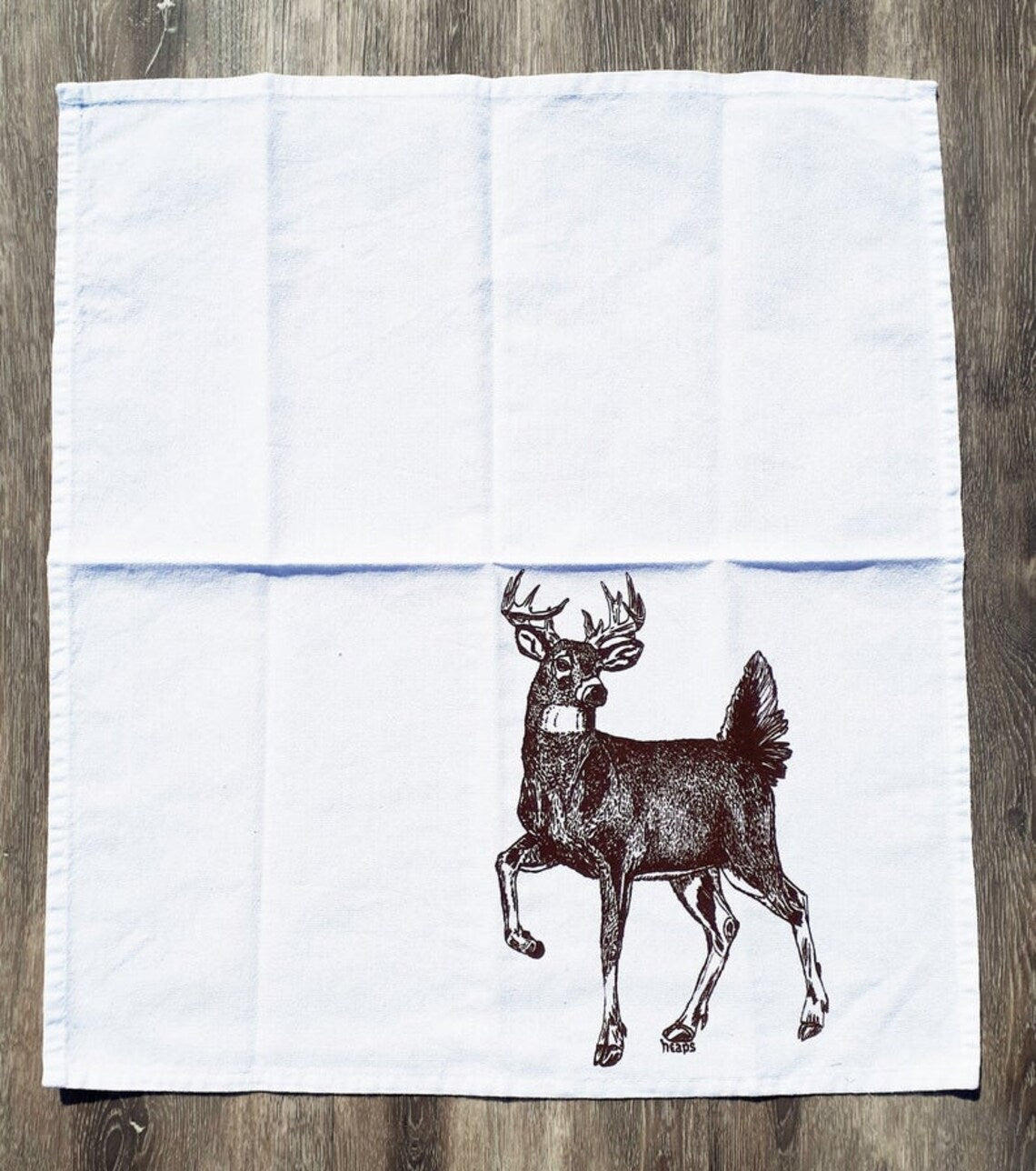 Set of 4 Classic Forest Animal Napkins Dark Ink