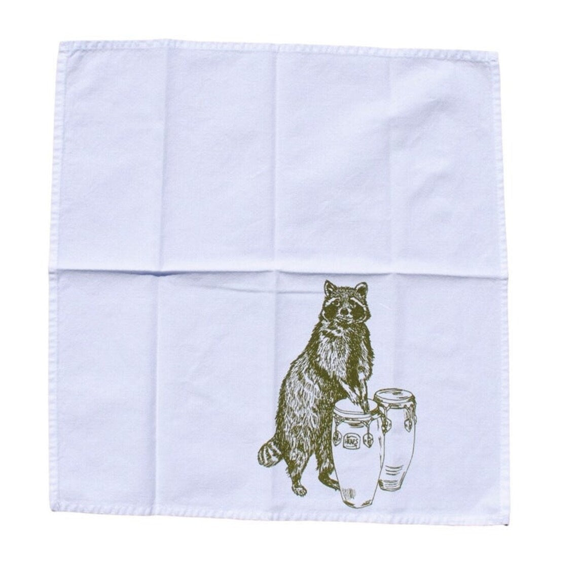 Set of 8 Trees and Forest Animals Napkins Dark Ink