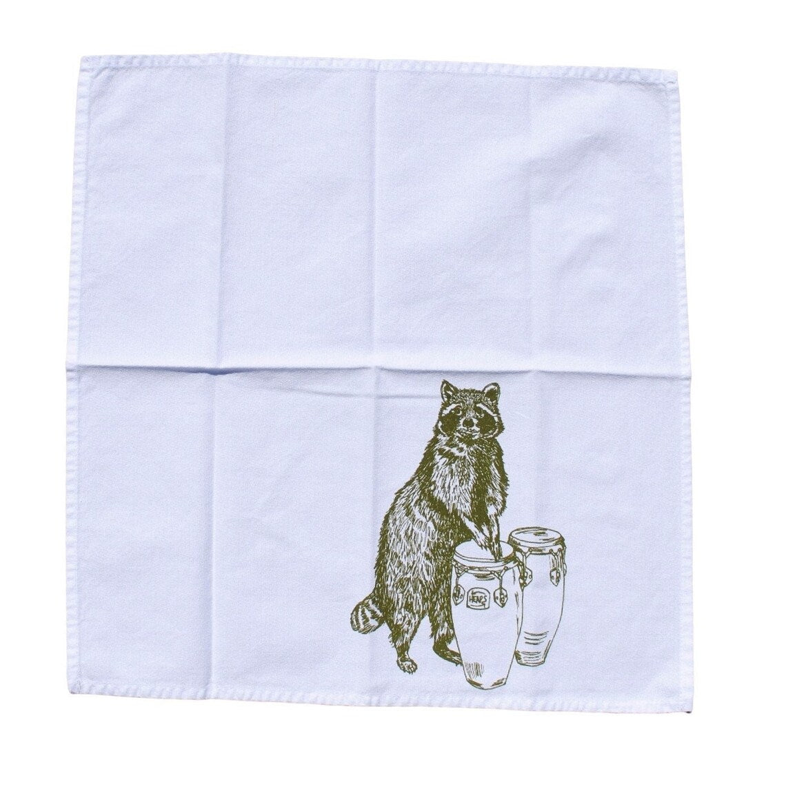 Set of 8 Forest Animal Napkins Dark Ink