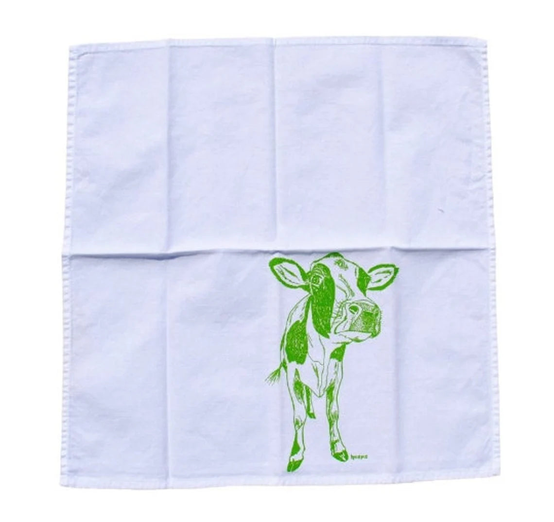 Set of 8 Farmhouse and Farm Animal Napkins Bright