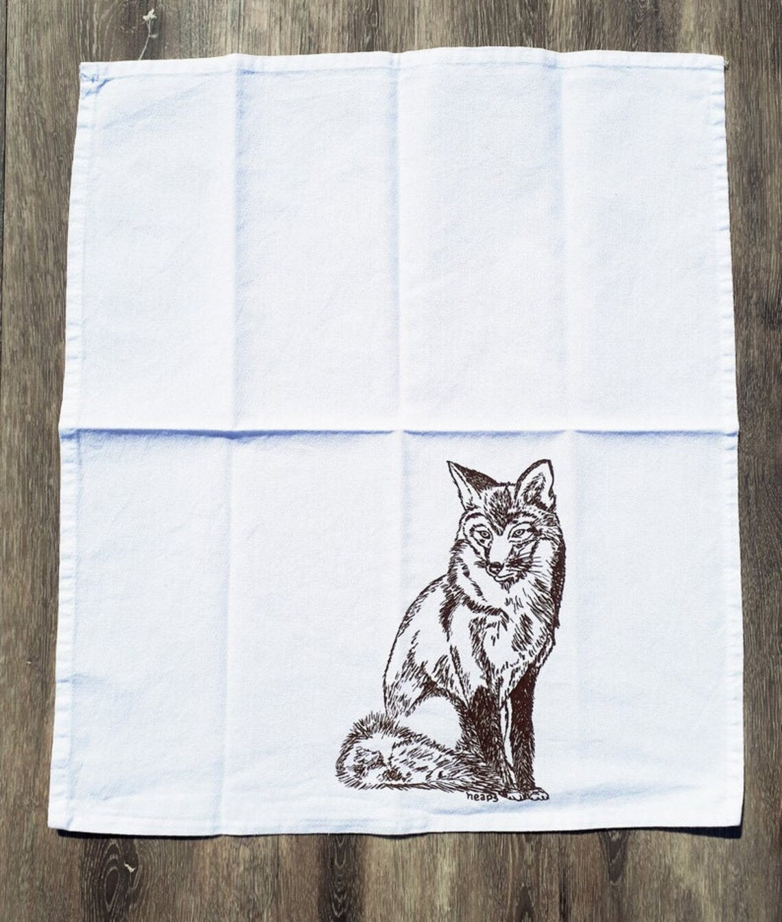 Set of 4 Classic Forest Animal Napkins Dark Ink