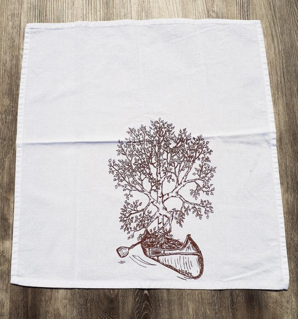 Set of 8 Trees and Forest Animals Napkins Dark Ink