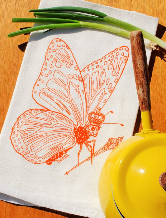 The Reigning Monarch Butterfly Flour Sack Tea Towel