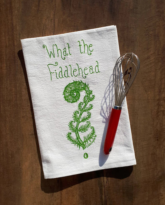 What the Fiddlehead? Flour Sack Tea Towel