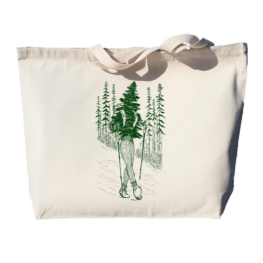 Hiking Tree Large Heavyweight Canvas Tote